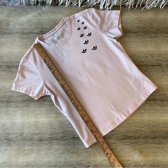 Vintage y2k 2003 ADIDAS Pink Logo Short Sleeve Crew Neck T-Shirt Baby Tee S - Picture 5 of 8